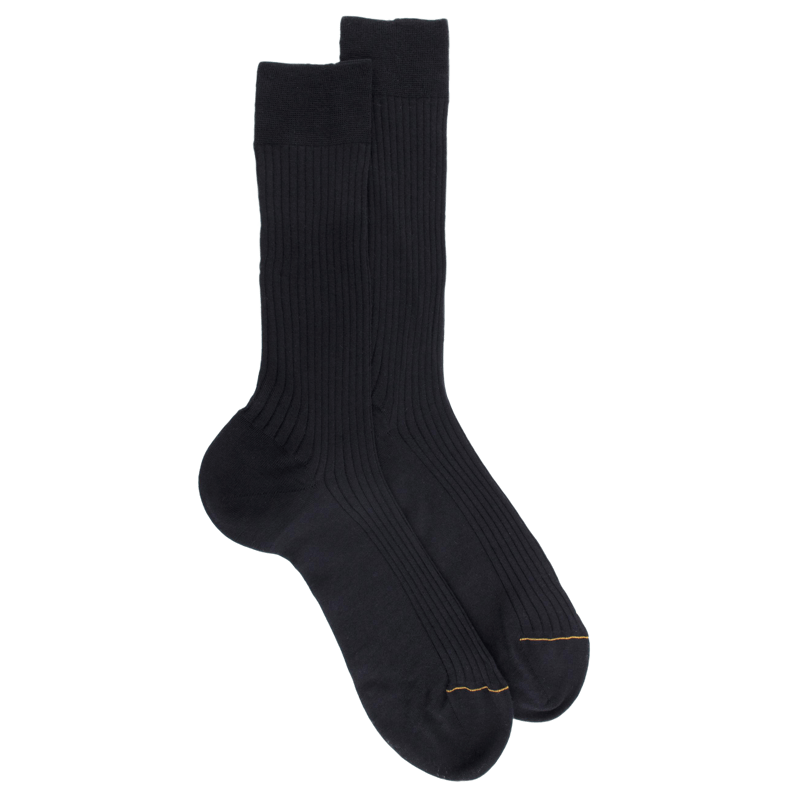Chaussettes Homme luxe en laine mérinos extra fine - Noir | Doré Doré
