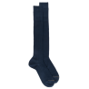 Mi-bas homme luxe 100% fil d'Ecosse extra fin - Bleu marine