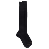 Mi-bas homme luxe 100% fil d'Ecosse extra fin - Noir