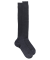 Mi-bas homme côtelés 100% fil d'écosse - Gris anthracite