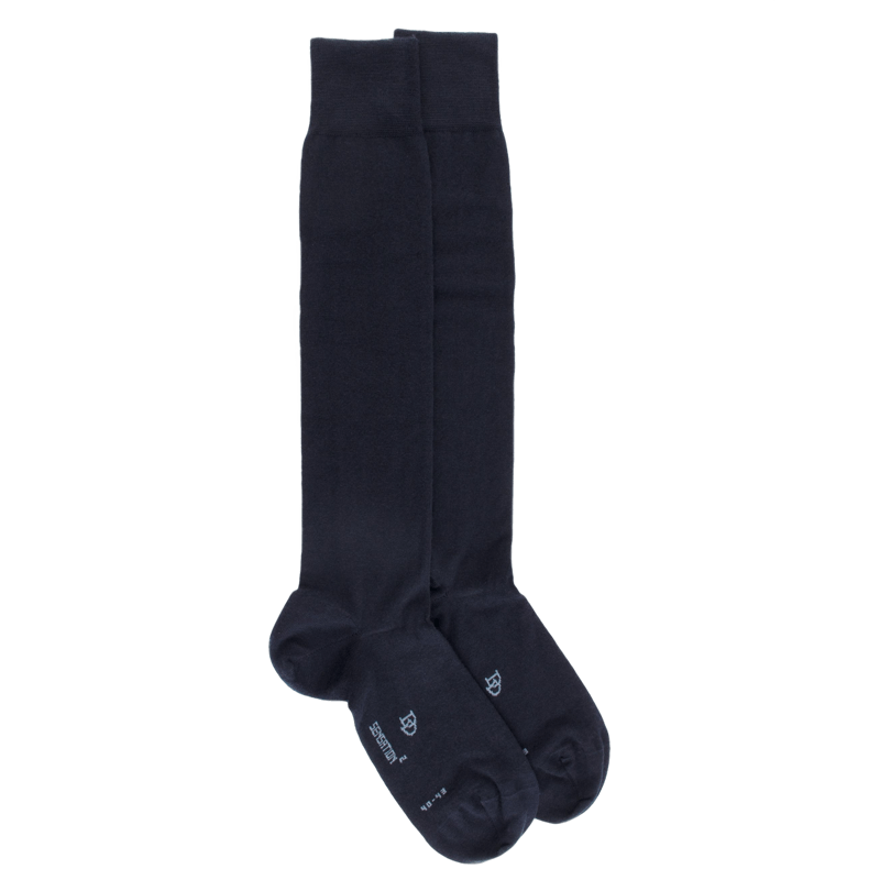 Mi-bas homme Sensation en laine et coton - Bleu marine et foncé | Doré Doré