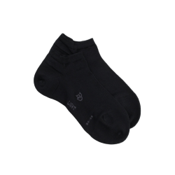 Socquettes femme Light en fil d'écosse - Noir | Doré Doré