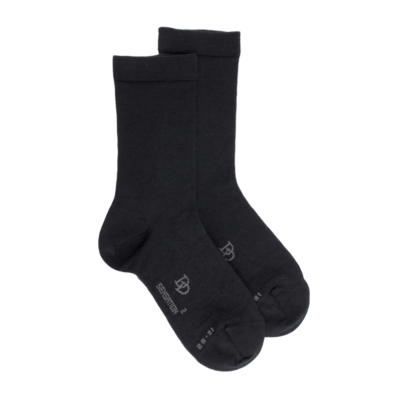 Chaussettes enfant Sensation en laine et coton - Noir | Doré Doré