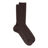 Chaussettes homme spéciales jambes sensibles sans bord élastique en laine - Marron | Doré Doré
