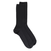 Chaussettes homme spéciales jambes sensibles sans bord élastique en laine - Noir | Doré Doré