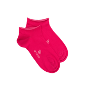 Socquettes femme et fines en coton égyptien - Rouge Cerise | Doré Doré