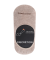 Chaussettes femme invisible en coton et bandes anti-glisse - Beige
