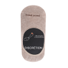 Chaussettes femme invisible en coton et bandes anti-glisse - Beige